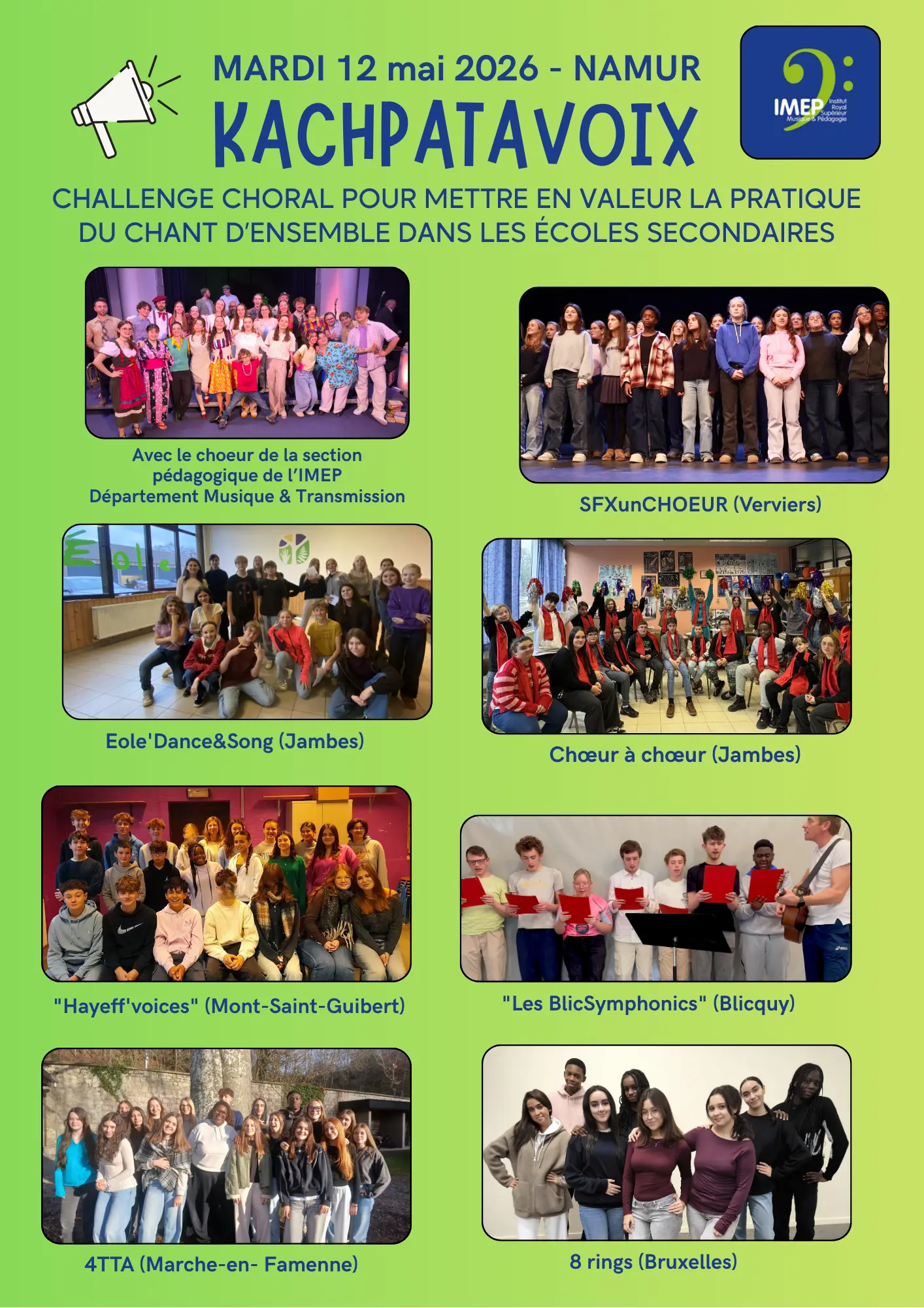 Ecoles présentes au challenge Kachpatavoix